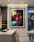 Arte vino sunset