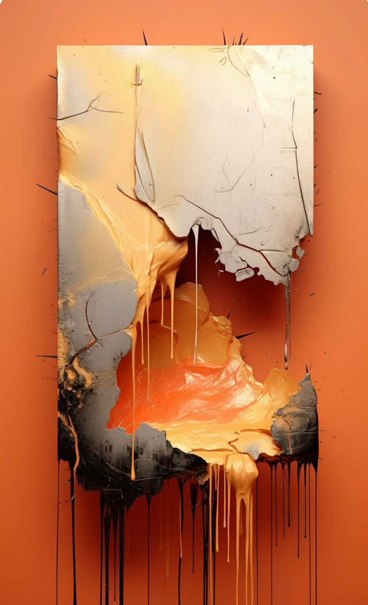 Arte abstracto naranja