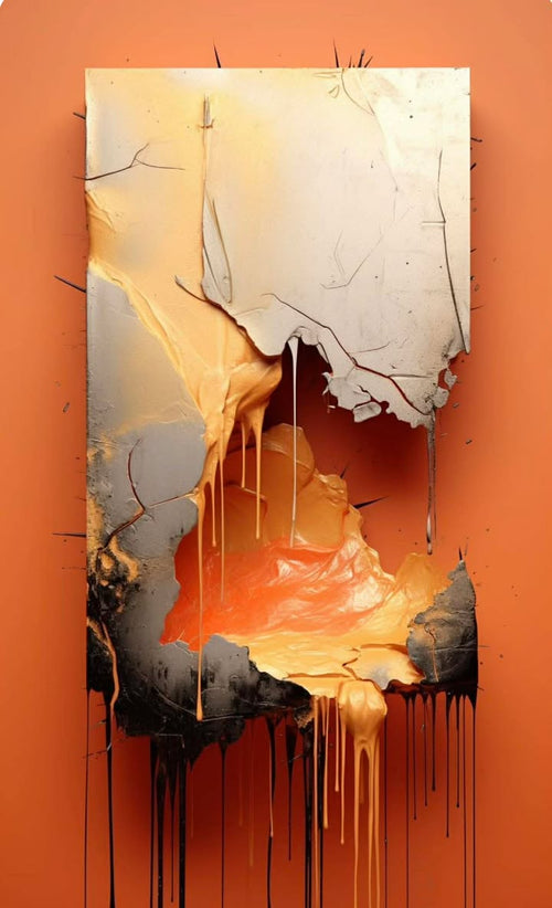 Arte abstracto naranja