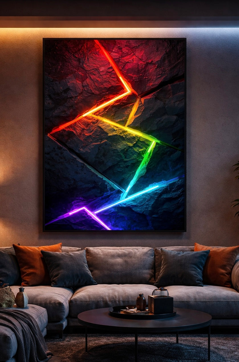 Arte neon abstracto