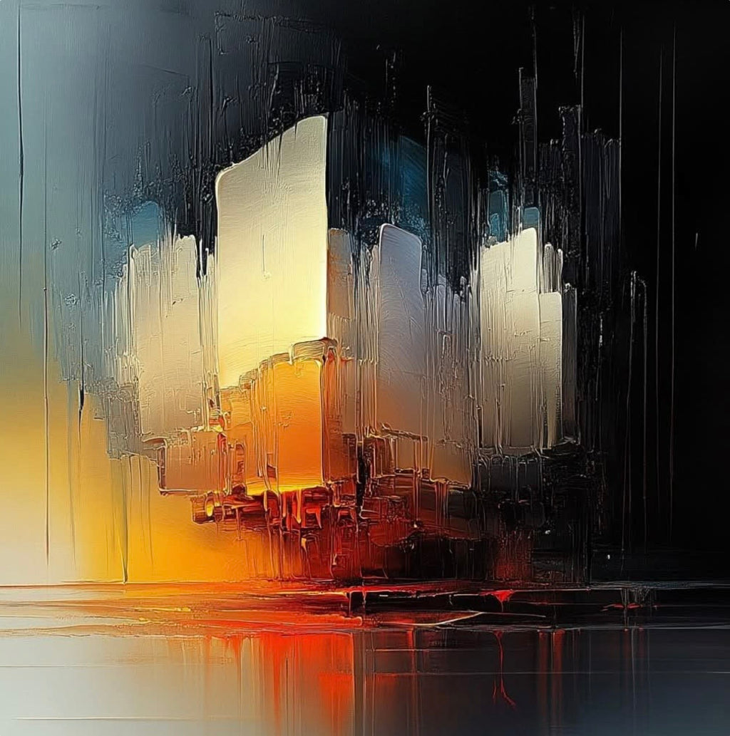 Arte abstracto con colores vibrantes