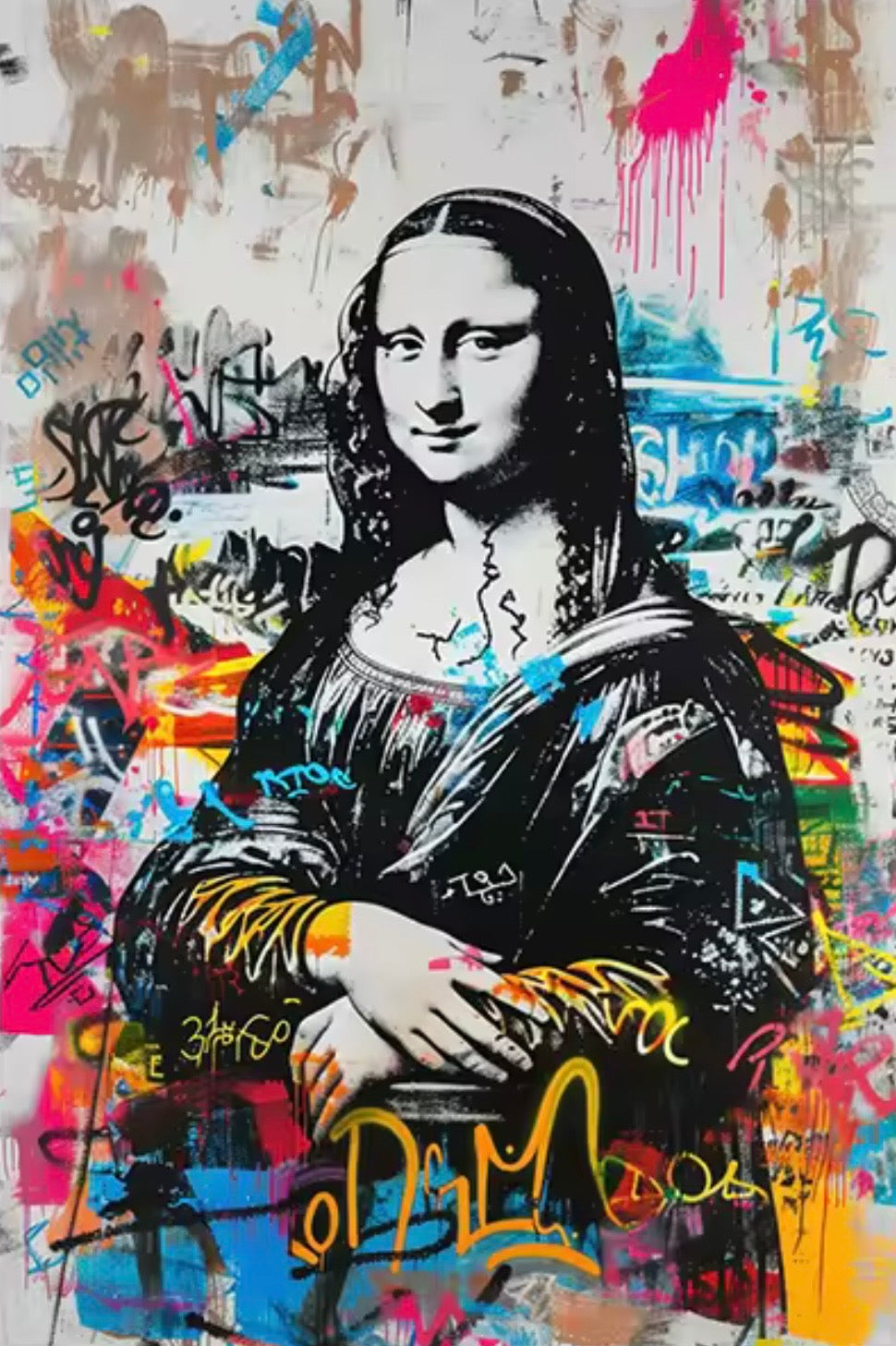 Arte urbano Mona Lisa grafiti