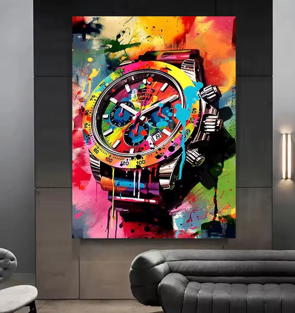 Arte urbano reloj grafiti