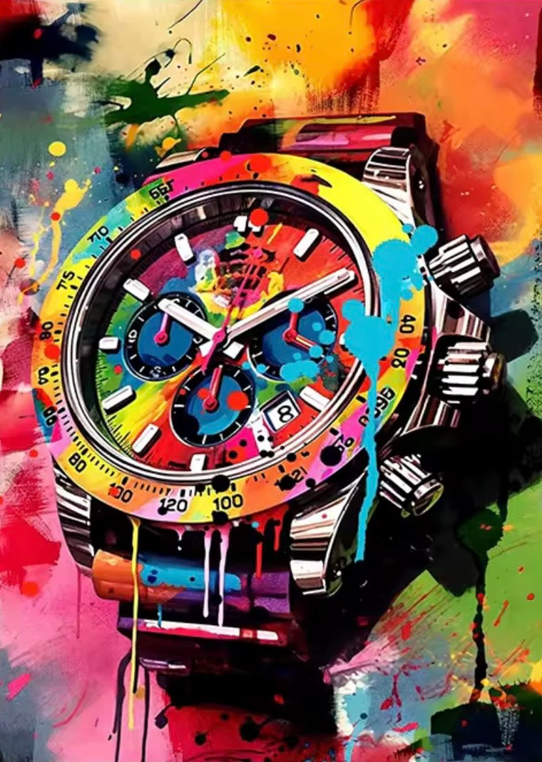 Arte urbano reloj grafiti