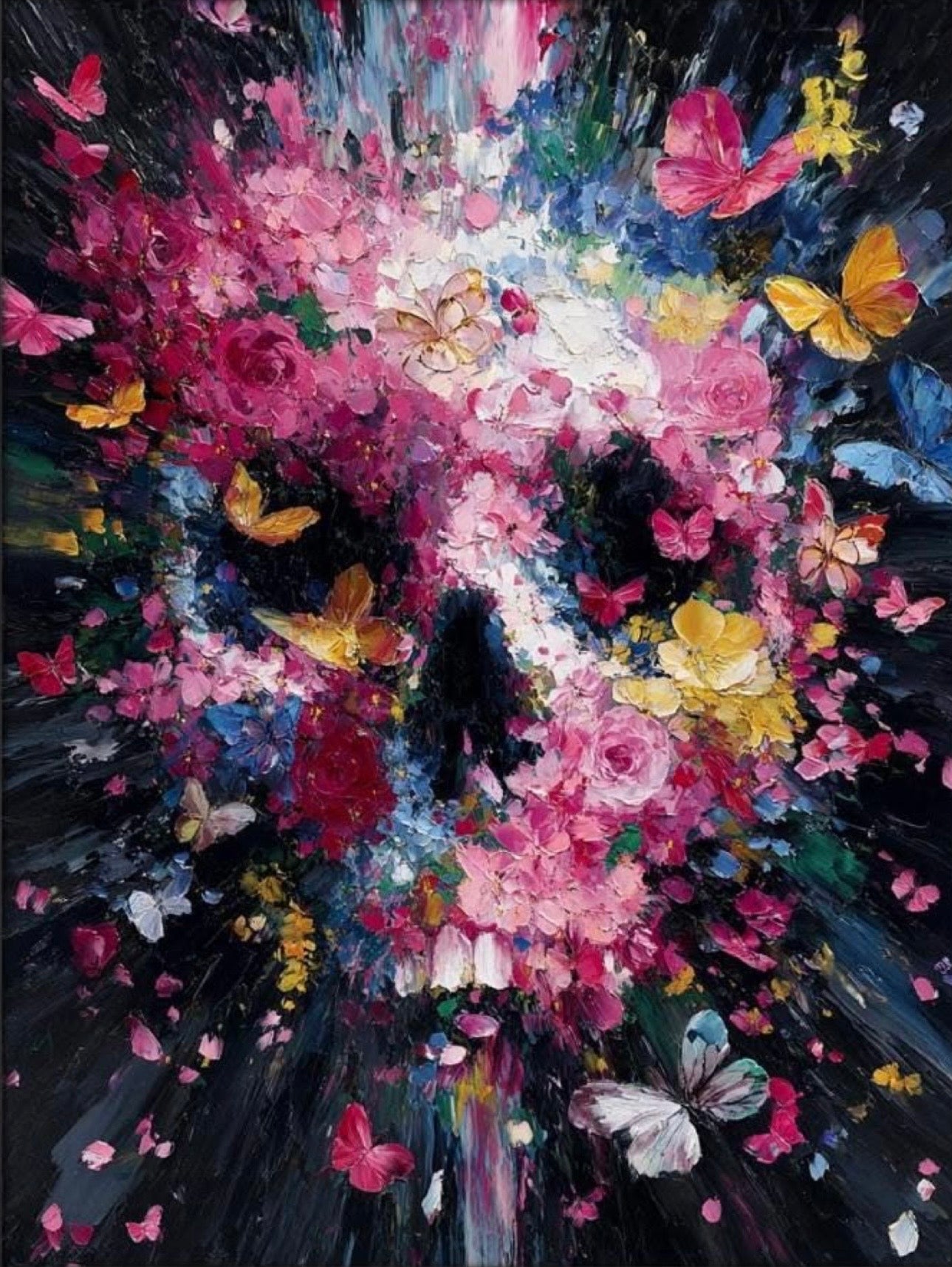 Arte calavera floral