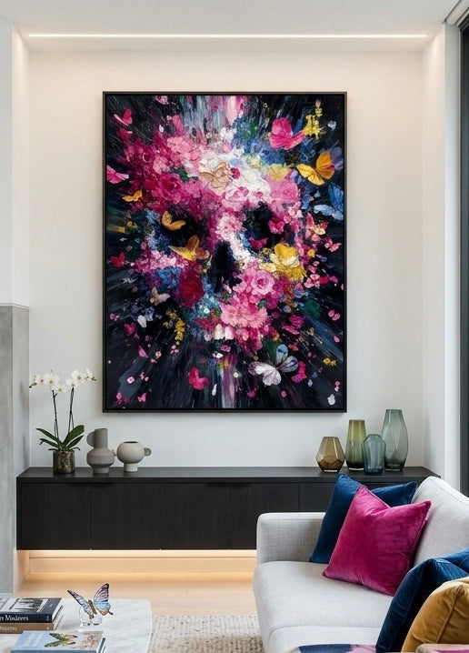 Arte calavera floral