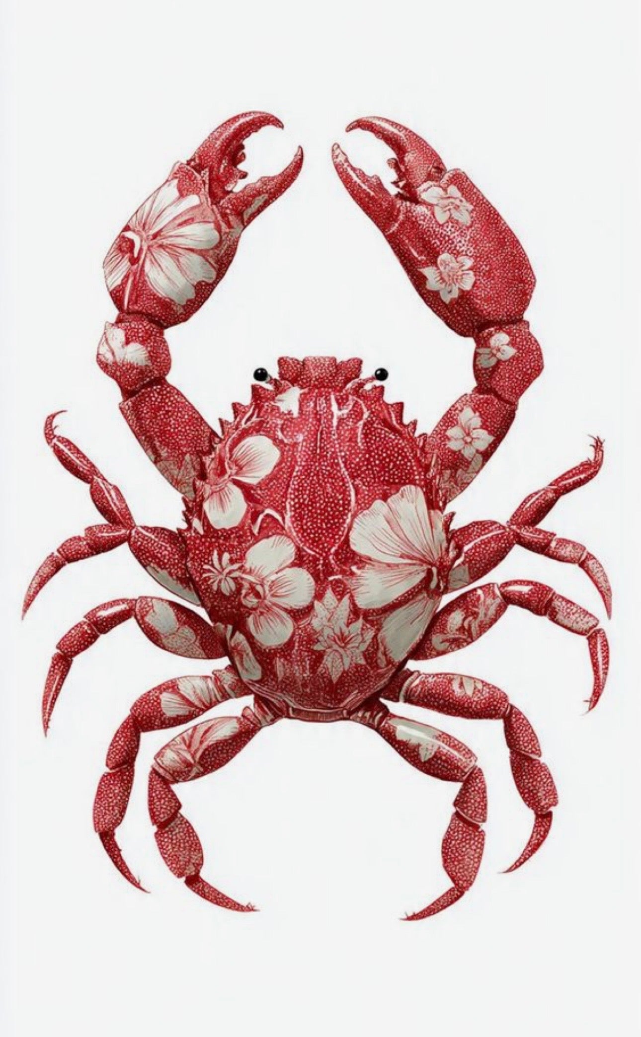Arte Cangrejo floral