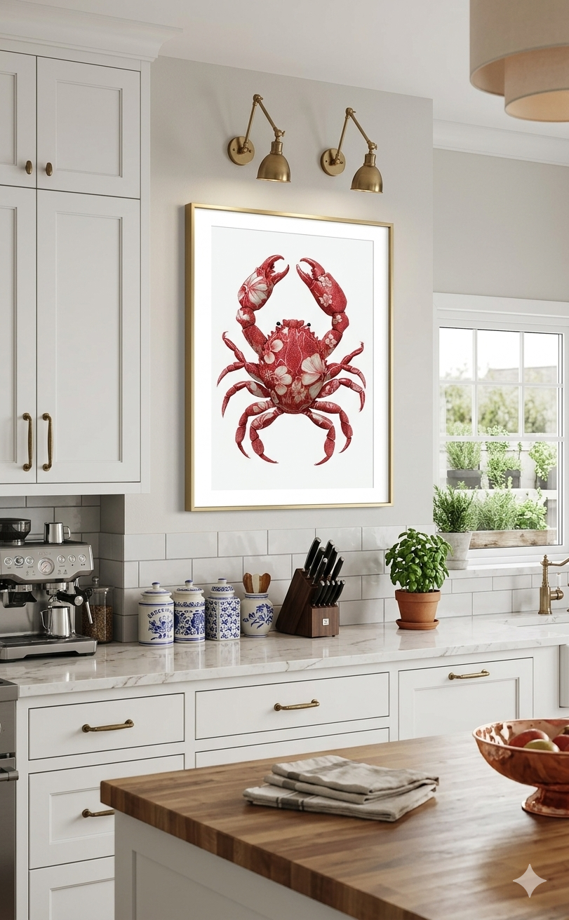 Arte Cangrejo floral