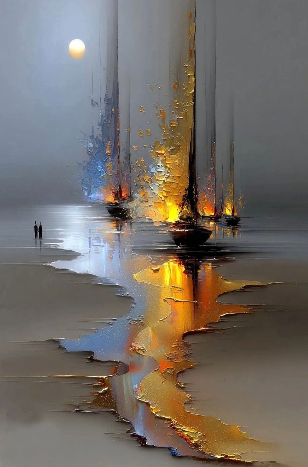 Arte abstracto veleros