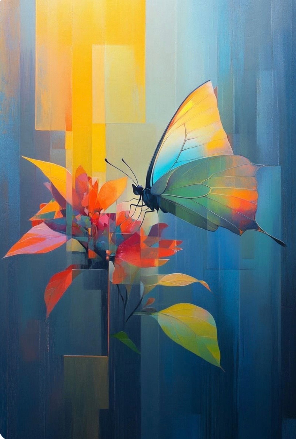 Arte mariposa abstracta