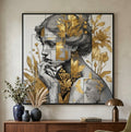 Arte retrato con dorados