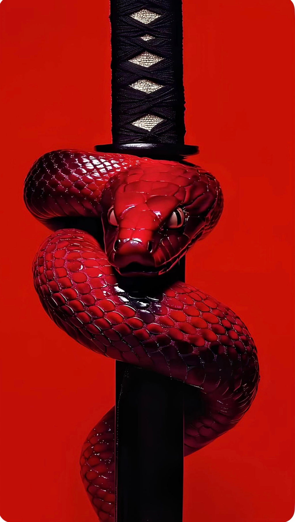 Arte serpiente roja