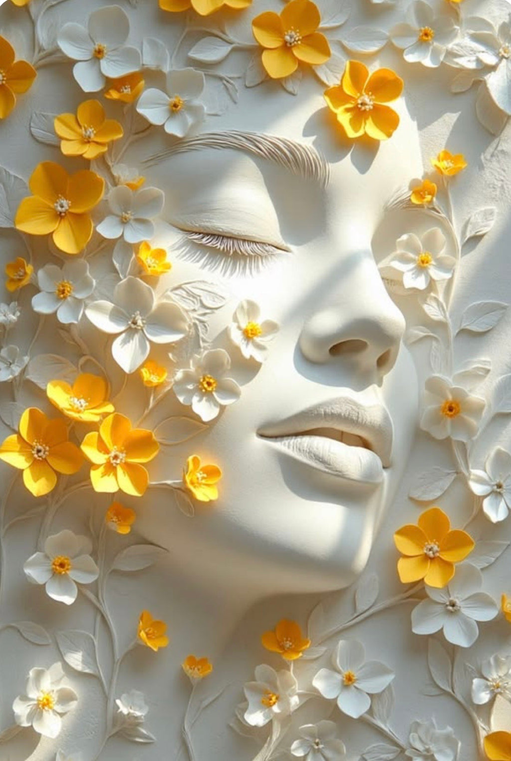 Arte retrato floral
