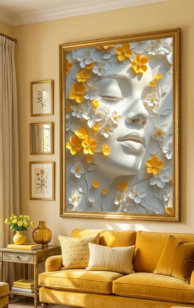 Arte retrato floral
