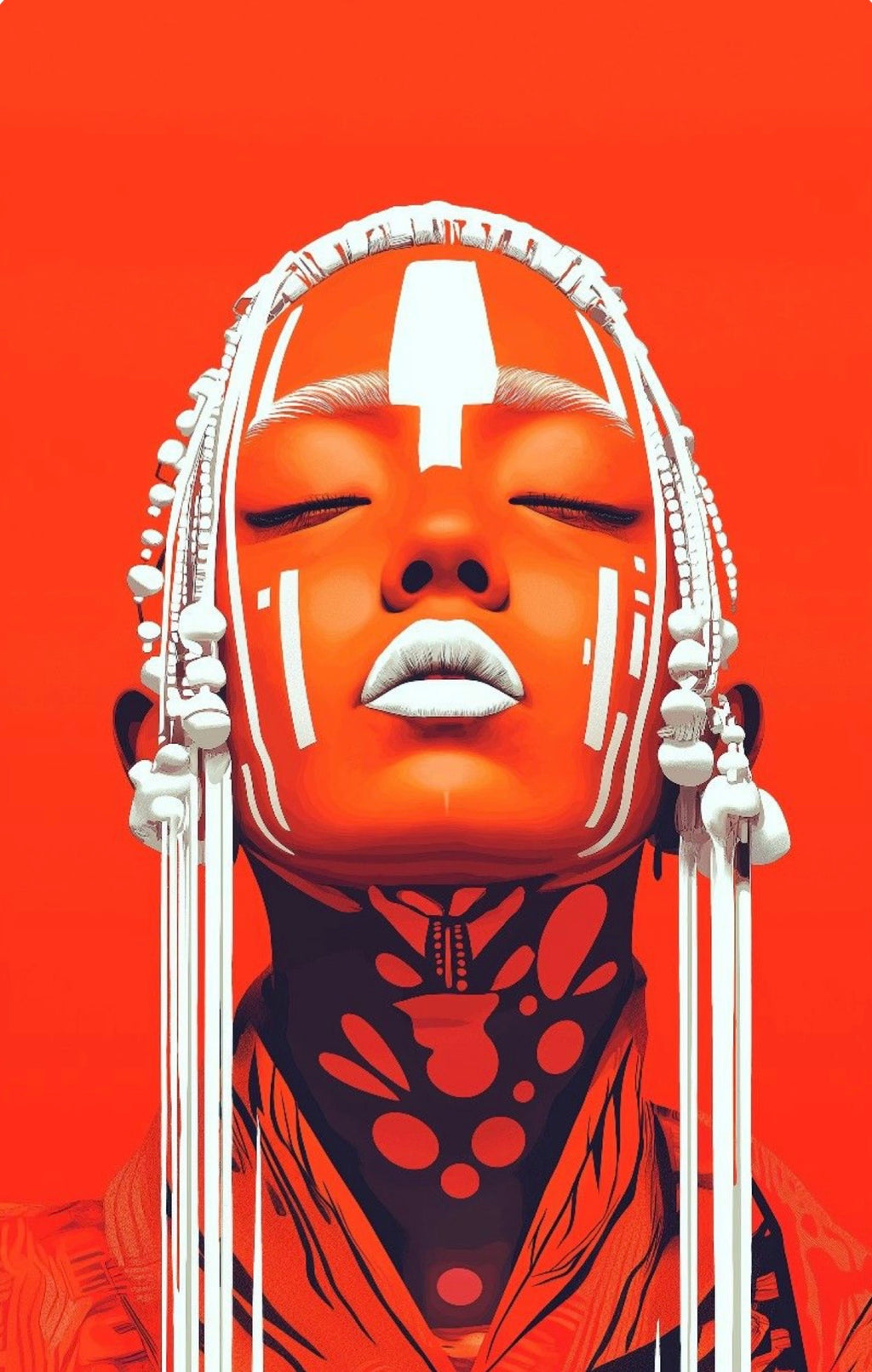 Arte retrato rojo
