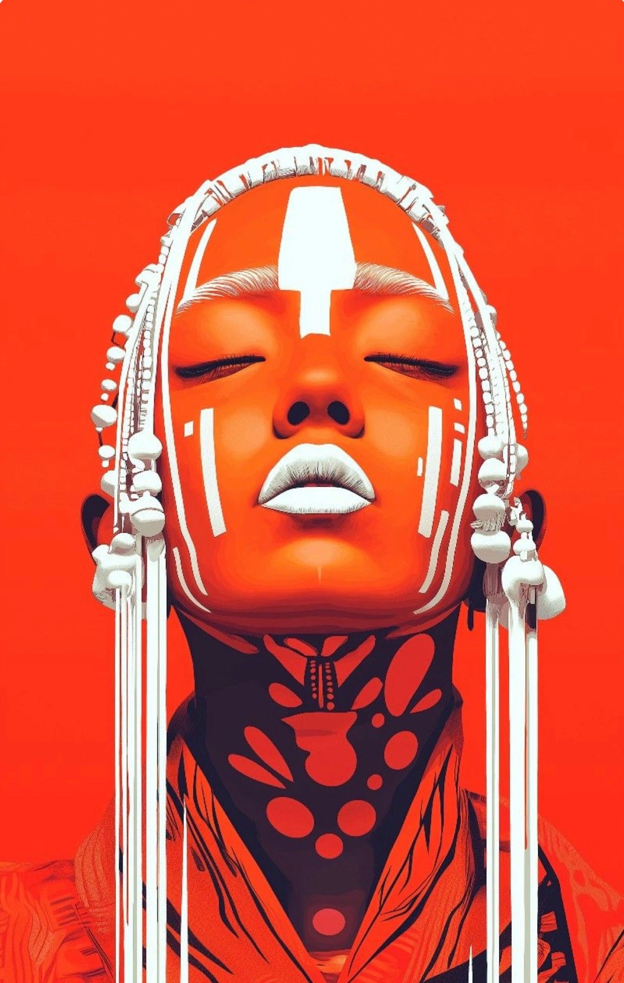 Arte retrato rojo