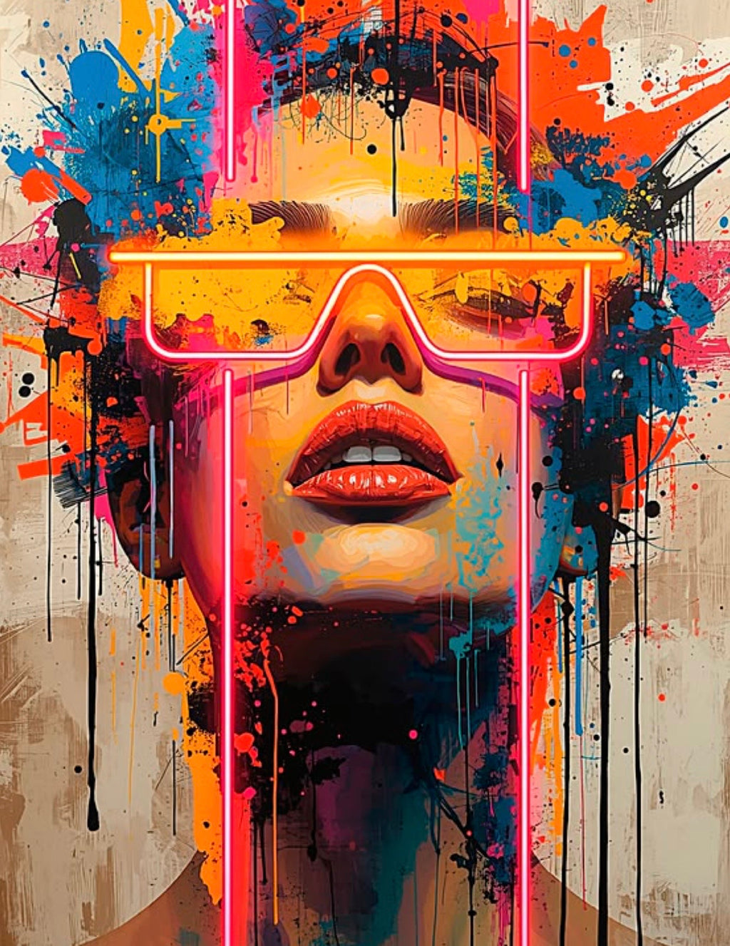 Arte retrato neon