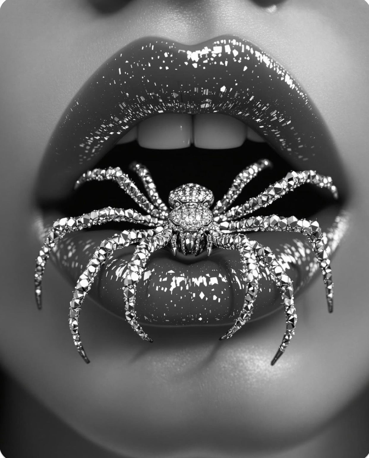 Arte labios araña