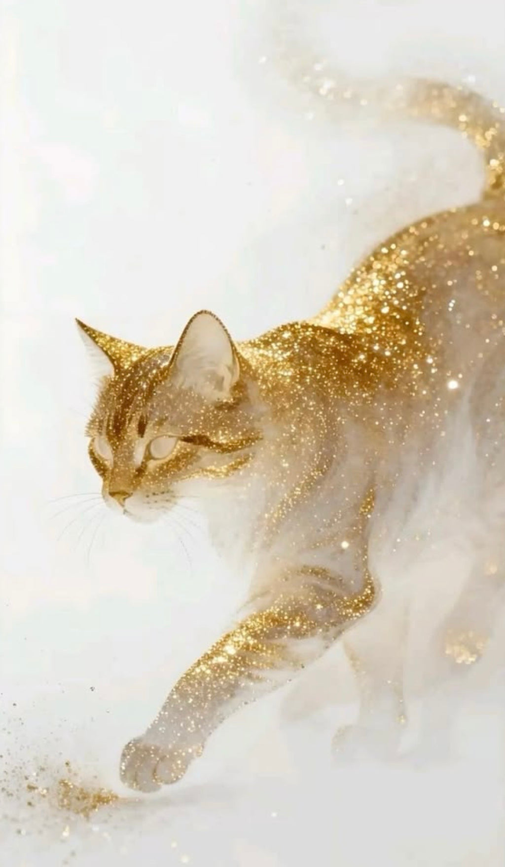 Cuadro gato dorado